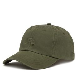 Czapka z daszkiem Quiksilver. Zielone czapki z daszkiem Quiksilver, bez wzorów. Za 99.99 zł.