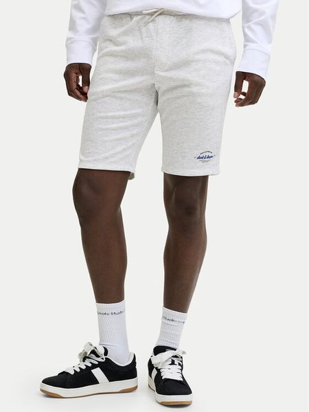 Jack & Jones Szorty sportowe Gordon Brandon 12297289 Szary Regular Fit. Szare krótkie spodenki sportowe Jack & Jones, m, bez wzorów, z bawełny. Za 87.99 zł.