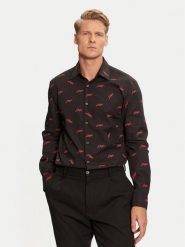 Hugo Koszula Ermo 50527426 Czarny Slim Fit. Czarne koszule Hugo, m, bez wzorów, z bawełny, bez kołnierzyka, bez ramiączek. Za 149.99 zł.