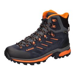 Buty trekkingowe męskie Lowa Randir Mid Gtx. Niebieskie buty trekkingowe Lowa, na lato, bez wzorów, z materiału, za kostkę, bez zapięcia. Za 1,266.00 zł.