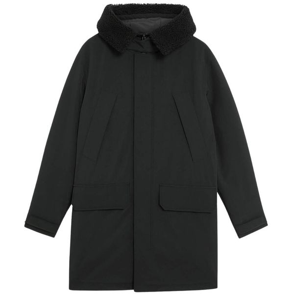 Kurtka parka na chłodne dni Lyle & Scott. Czarne kurtki LYLE AND SCOTT, na zimę, l, bez wzorów, z materiału, bez kaptura. Za 663.00 zł.