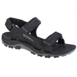 Sandały Merrell Huntington Sport Convert Sandal J036871 czarne. Czarne sandały z materiału, bez zapięcia. Za 499.91 zł.