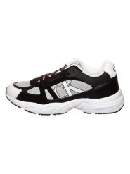 Calvin Klein Skórzane sneakersy w kolorze czarno-białym rozmiar: 44. Białe buty sportowe casual CALVIN KLEIN, bez wzorów, z materiału, bez zapięcia. Za 239.99 zł.