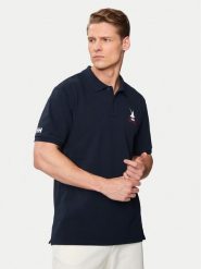 Helly Hansen Polo Koster Polo 34299 Granatowy Regular Fit. Niebieskie koszulki polo Helly Hansen, m, bez wzorów, z bawełny, bez kołnierzyka, bez ramiączek. Za 299.99 zł.