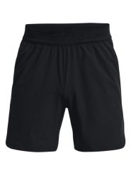 Under Armour Szorty sportowe "Peak" w kolorze czarnym rozmiar: M. Czarne krótkie spodenki sportowe Under Armour, m, bez wzorów, z materiału. Za 150.37 zł.