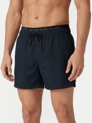 EA7 Emporio Armani Szorty kąpielowe 7M001689 AF21074 UB102 Granatowy Regular Fit. Niebieskie kąpielówki EA7 Emporio Armani, m, bez wzorów, z syntetyku. Za 399.99 zł.