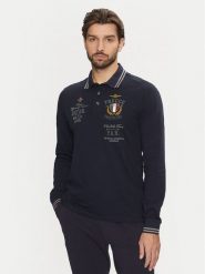Aeronautica Militare Polo 242PO1828P310 Granatowy Regular Fit. Niebieskie koszulki polo Aeronautica Militare, l, bez wzorów, z bawełny, bez kołnierzyka, bez ramiączek. Za 279.99 zł.