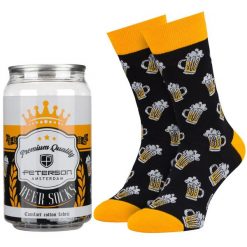 Skarpety męskie w rozmiarze 38-44 we wzór z motywem piwa Peterson PTN SML-1P-BE3-38-44. Skarpety Peterson, bez wzorów, z bawełny. Za 43.99 zł.