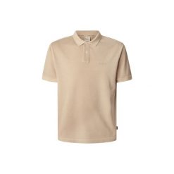 Polo Pepe Jeans New Oliver Gd. Brązowe koszulki polo Pepe Jeans, m, bez wzorów, z jeansu, bez kołnierzyka, bez ramiączek. W wyprzedaży za 137.30 zł.