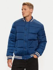 Guess Kurtka bomber M4BL31 WGJ92 Niebieski Regular Fit. Niebieskie kurtki Guess, m, z aplikacjami, z syntetyku, bez kaptura. Za 459.99 zł.