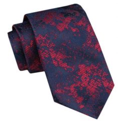 Modny Krawat Męski - Alties - Czerwono-Granatowy. Czerwone krawaty i muchy Alties, bez wzorów, z tkaniny. Za 49.00 zł.
