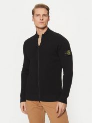 Stone Island Kardigan 8115519C2 Czarny Regular Fit. Czarne swetry rozpinane Stone Island, m, bez wzorów, z wełny, bez kołnierzyka, bez ramiączek. Za 1,999.00 zł.