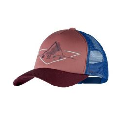 Czapka z daszkiem BUFF® TRUCKER CAP. Czerwone czapki z daszkiem Buff, bez wzorów, z materiału. Za 99.99 zł.
