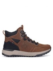 Rieker Revolution Lifestyle Trzewiki U0172-22 Brązowy. Brązowe botki sznurowane Rieker Revolution Lifestyle, bez wzorów, z nubiku, bez obcasa, bez zapięcia. Za 589.99 zł.