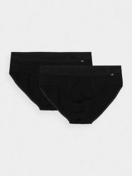 4F Bielizna slipy (2-pack) męskie - czarne M. Czarna slipki 4F, m, bez wzorów, z bawełny. Za 69.99 zł.