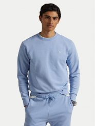 Polo Ralph Lauren Bluza 710916689026 Błękitny Regular Fit. Niebieskie bluzy Polo Ralph Lauren, m, bez wzorów, z bawełny, bez kaptura. Za 569.99 zł.