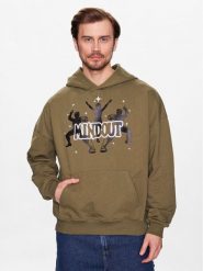 Mindout Bluza Trinary T2023-1 Zielony Regular Fit. Zielone bluzy Mindout, l, bez wzorów, z bawełny, bez kaptura. Za 239.99 zł.