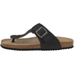 Sandały Geox Ghita. Czarne sandały Geox, z materiału, bez zapięcia. Za 307.95 zł.