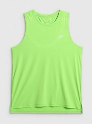 4F Koszulka do biegania regular szybkoschnąca męska - zielona L. Zielone t-shirty 4F, l, bez wzorów, z materiału, bez kołnierzyka, bez ramiączek. Za 119.99 zł.