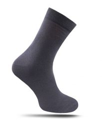 Skarpetki Męskie, Jednokolorowe, Bezuciskowe, BAWEŁNA - NADIR - Ciemna Stal. Szare skarpety Nadir, bez wzorów, z bawełny. Za 14.90 zł.