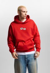 Bluza sportowa męska Prosto Crack Box z kapturem. Czerwone bluzy z kapturem Prosto., m, bez wzorów, z bawełny, z kapturem. Za 224.99 zł.