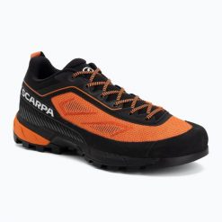 Buty podejściowe męskie SCARPA Rapid LT. Brązowe buty turystyczne Scarpa, bez wzorów, z tkaniny, bez zapięcia, trekkingowe. Za 579.99 zł.