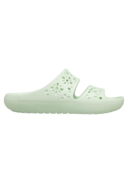 Klapki Dla Dorosłych Crocs Classic Floral Cut Out Sandal. Zielone klapki Crocs, z materiału. Za 159.99 zł.