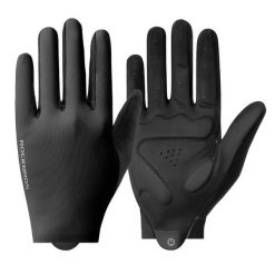 Rękawiczki rowerowe pełne palce unisex z ekranem dotykowym. Czarne rękawiczki ROCKBROS, na lato, bez wzorów, z elastanu. Za 93.60 zł.
