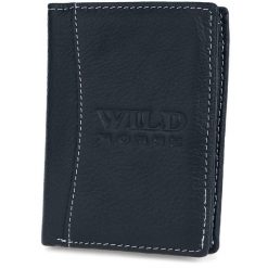 Portfel Skórzany Męski Duży Granatowy Wild Horse Rfid G74. Niebieskie portfele bez wzorów. Za 59.99 zł.