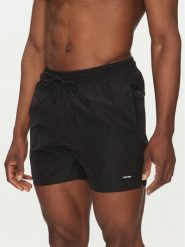 Calvin Klein Swimwear Szorty kąpielowe KM0KM01111 Czarny Regular Fit. Czarne kąpielówki Calvin Klein Swimwear, l, bez wzorów, z syntetyku. Za 179.99 zł.
