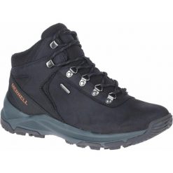 Buty Trekkingowe Męskie Merrell Erie Mid LTR Waterproof. Czarne buty trekkingowe Merrell, bez wzorów, bez zapięcia. Za 699.99 zł.