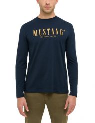Męski Longsleeve Mustang Style Asheville Dark Sapphire 1016873 4136. Niebieskie bluzki z długim rękawem Mustang, m, bez wzorów, bez kołnierzyka, bez ramiączek. Za 109.99 zł.