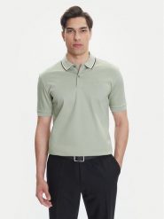 BOSS Polo Penrose 38 50469360 Zielony Slim Fit. Zielone koszulki polo Boss, m, bez wzorów, z bawełny, bez kołnierzyka, bez ramiączek. Za 479.99 zł.