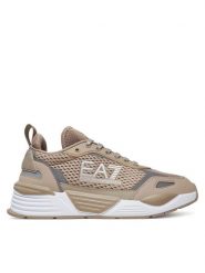 EA7 Emporio Armani Sneakersy X8X159 XK379 U499 Beżowy. Brązowe buty sportowe casual EA7 Emporio Armani, bez wzorów, ze skóry, bez zapięcia. Za 799.99 zł.