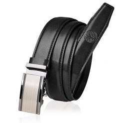 Skórzany pasek BETLEWSKI AUTO-LIC30 CZ 85_K3 czarny. Czarne paski Betlewski, bez wzorów, z materiału. Za 99.00 zł.