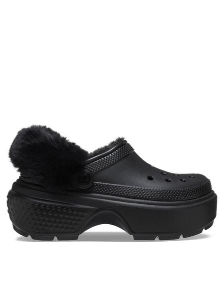 Crocs Klapki Stomp Lined Clog 208546 Czarny. Czarne klapki Crocs, z tworzywa sztucznego. Za 369.99 zł.