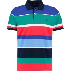 GANT STRIPE RUGGER Koszulka polo emerald green. Koszulki polo marki GANT. W wyprzedaży za 341.10 zł.