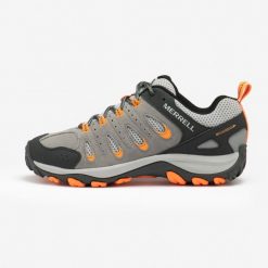 Buty turystyczne męskie Merell Crosslander. Brązowe buty turystyczne Merrell, bez wzorów, z kauczuku, bez zapięcia, trekkingowe. Za 329.99 zł.