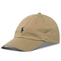 Czapka z daszkiem Polo Ralph Lauren. Brązowe czapki z daszkiem Polo Ralph Lauren, bez wzorów. Za 129.99 zł.