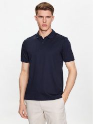 Calvin Klein Polo K10K111657 Granatowy Slim Fit. Niebieskie koszulki polo CALVIN KLEIN, l, bez wzorów, z bawełny, bez kołnierzyka, bez ramiączek. Za 259.99 zł.