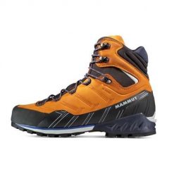 Buty trekkingowe męskie Mammut Kento Advanced High Gtx. Brązowe buty trekkingowe Mammut, bez wzorów, z materiału, bez zapięcia. W wyprzedaży za 1,441.45 zł.