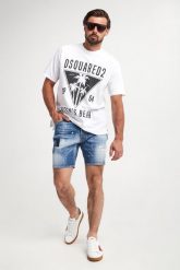 Spodenki męskie jeansowe Marine DSQUARED2. Szorty Dsquared2, m, bez wzorów, z jeansu, marine. Za 2,149.00 zł.
