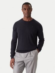 KARL LAGERFELD Sweter 655000 554399 Granatowy Slim Fit. Niebieskie swetry rozpinane KARL LAGERFELD, m, bez wzorów, z wełny, bez kołnierzyka, bez ramiączek. Za 599.99 zł.