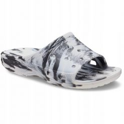 Klapki Dla Dorosłych Crocs Saturday Marbled Slide. Czarne klapki Crocs, z materiału. Za 169.99 zł.