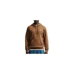Bluza sportowa męska Nike Club. Brązowe bluzy z kapturem Nike, l, bez wzorów, z kapturem. Za 385.00 zł.