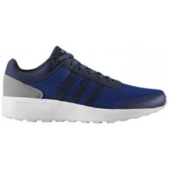 Adidas Cf Race Collegiate Navy/Collegiate Navy/Collegiate Royal 40.7. Niebieskie buty do biegania marki Adidas, w paski, ze skóry, z paskami, na fitness i siłownię. Za 199.00 zł.