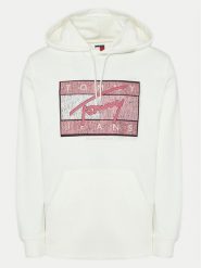 Tommy Jeans Bluza Dna Flag Twist DM0DM21100 Écru Regular Fit. Bluzy Tommy Jeans, m, bez wzorów, z bawełny, bez kaptura. Za 259.99 zł.