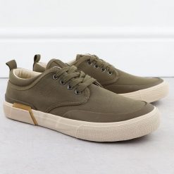 Trampki męskie tekstylne khaki Big Star RR174064. Brązowe trampki BIG STAR, m, bez wzorów, bez zapięcia. Za 85.50 zł.