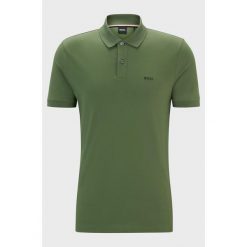 Koszulka Polo męska BOSS Pallas Open Green regular fit zielona (50468301-381). Zielone koszulki polo Boss, m, bez wzorów, bez kołnierzyka, bez ramiączek. Za 249.00 zł.