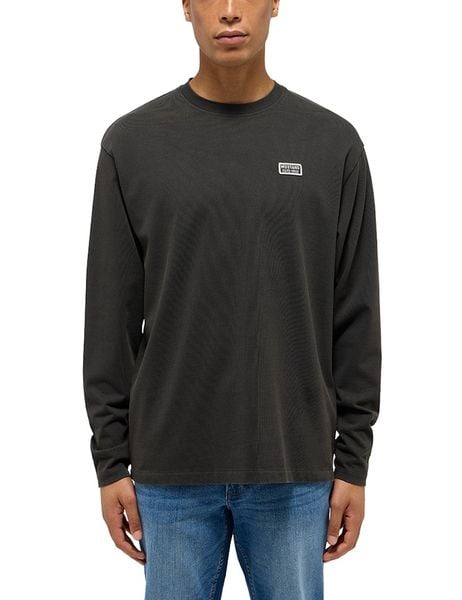 Męski Longsleeve Mustang Style Amarillo Pirate Black 1015848 4088. Czarne bluzki z długim rękawem Mustang, m, bez wzorów, bez kołnierzyka, bez ramiączek. Za 109.99 zł.